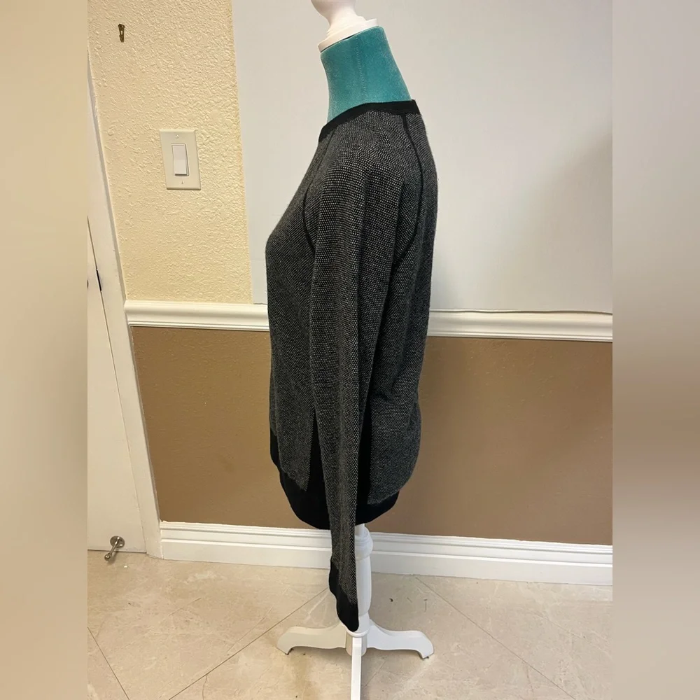 Vince Birdseye Wool & Cashmere Sweater – Gray & Black –‎ Size S